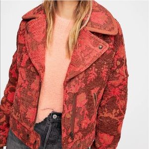 FREE PEOPLE Mosaic Biker Jacket